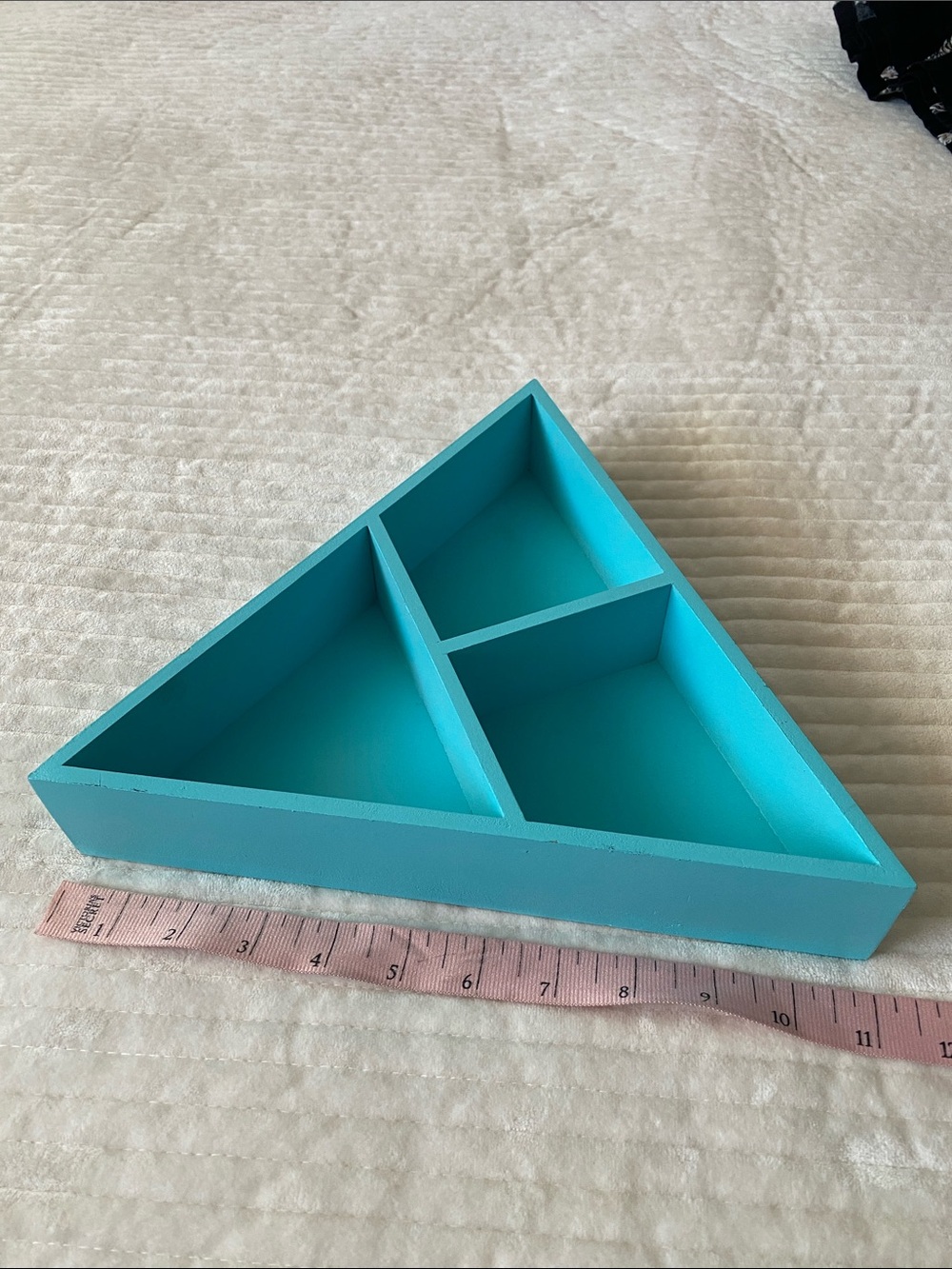 🌼 Turquoise Triangle Cubby Shelf for Knickknacks and dudads Apothecary shelf - Picture 2 of 5